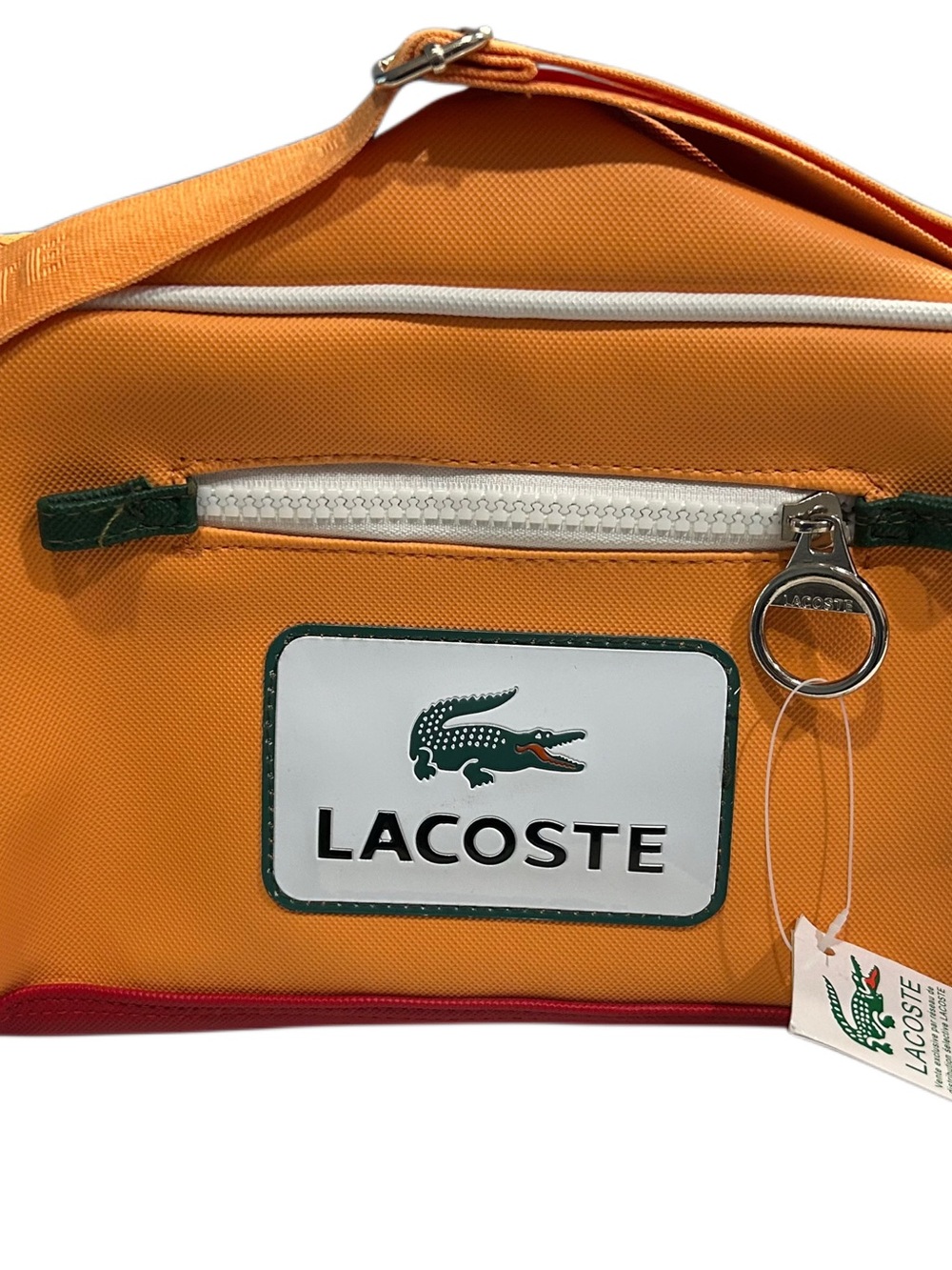 NWT Lacoste Orange Unisex Crossbody/Shoulder Bag Purse Designer